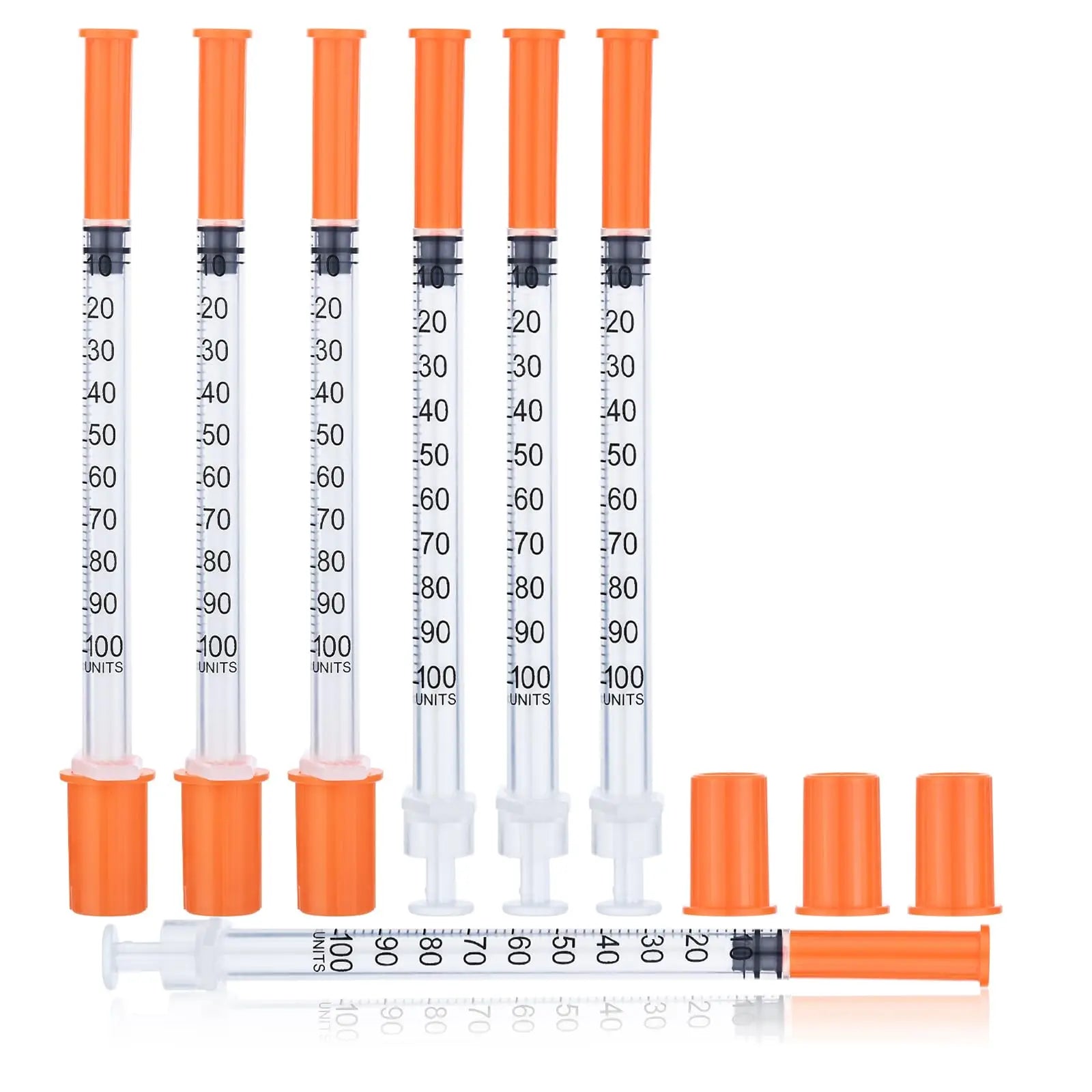 100 Pack – 1ml 31G 6mm Sterile Insulin Syringes (Individually Packed)