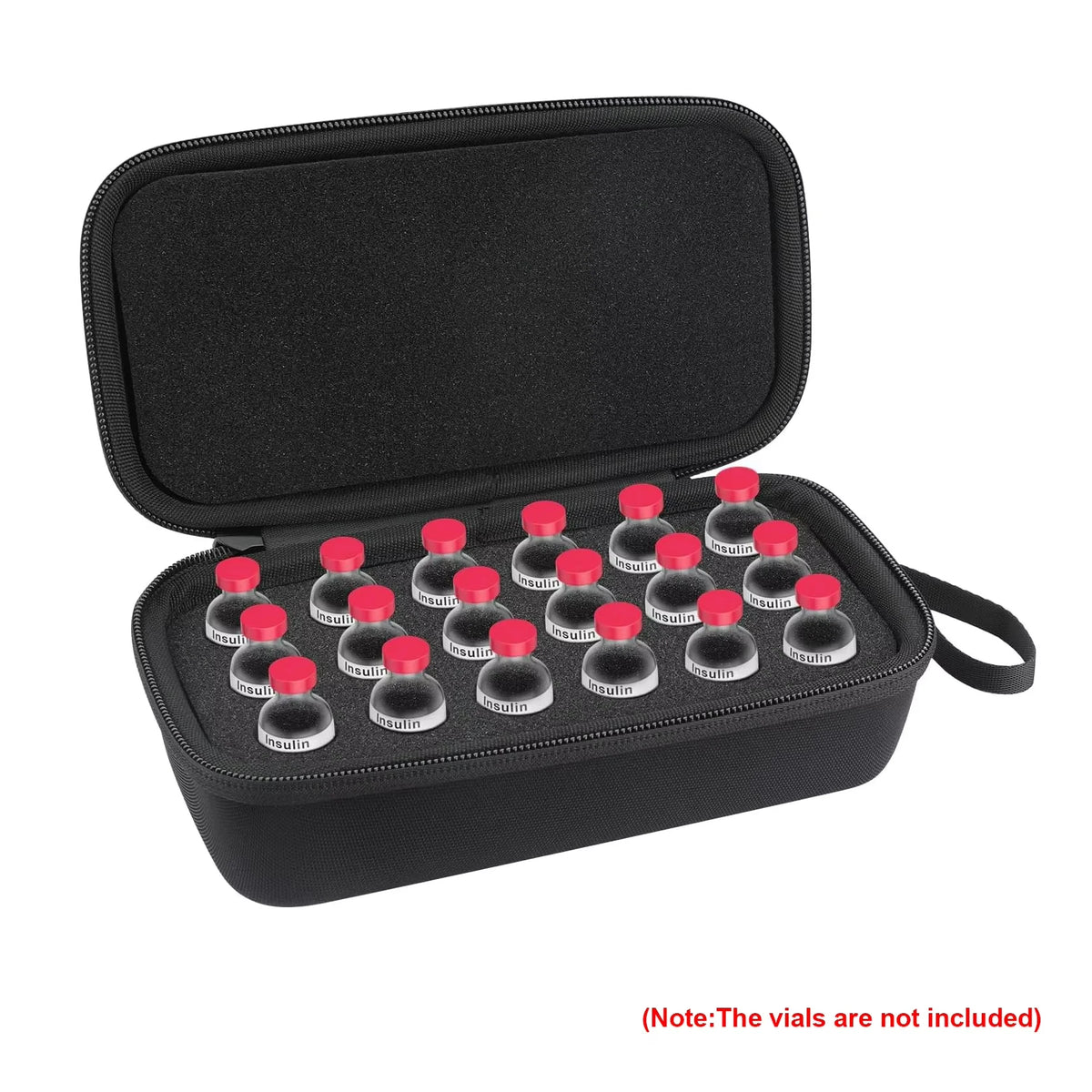 18 Slot Insulin Vial Storage Case for Standard 10ml U-100 Vials